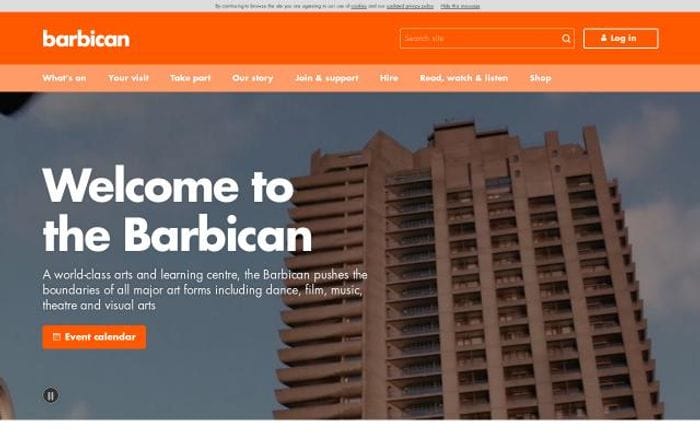 Barbican website preview