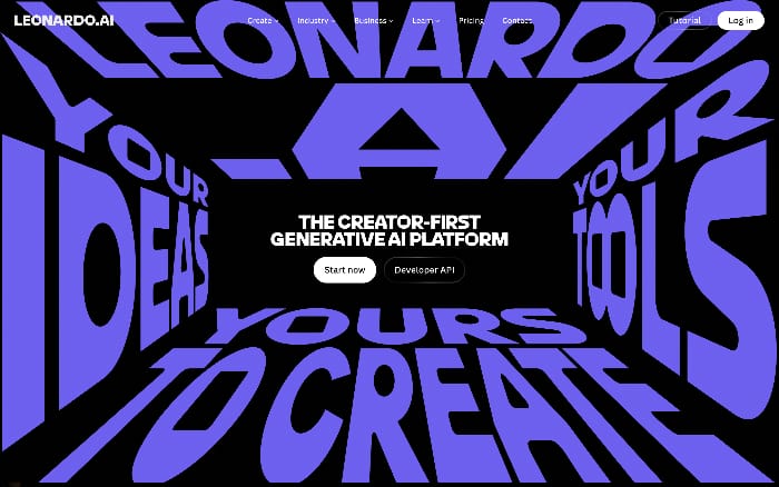 Leonardo Ai website preview