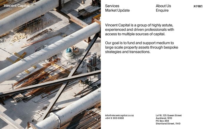 Vincent Capital website preview
