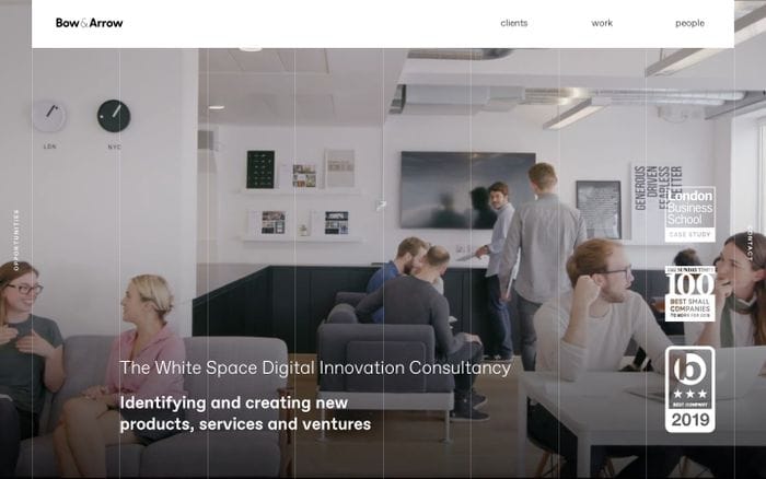 Bow & Arrow | The White Space Digital Innovation Consultancy website preview