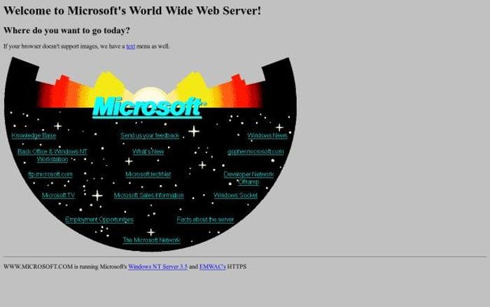 Microsoft website preview