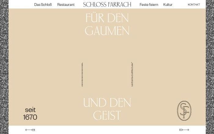 Schlossfarrach website preview
