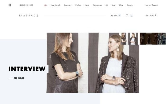Siaspace website preview