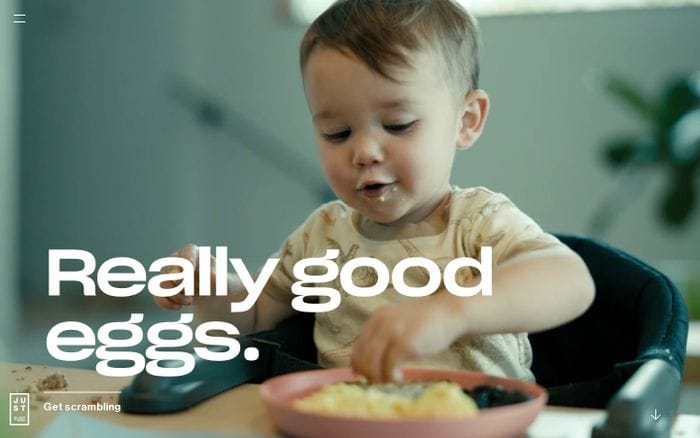 Just Egg website preview