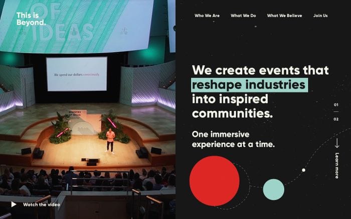 This is Beyond. – Reshaping industries into inspired communities website preview