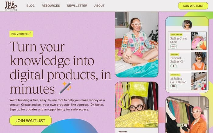 The leap website preview