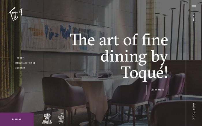 Toque website preview