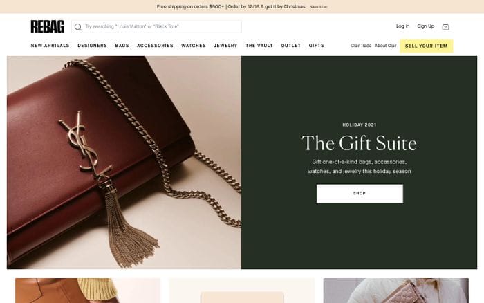 Rebag website preview