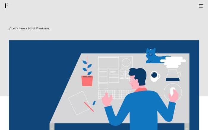 Hellofrankishere website preview