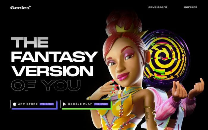 Genies website preview