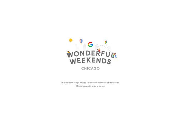 Wonderful Weekends website preview