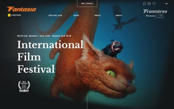 Fantasiafestival website preview