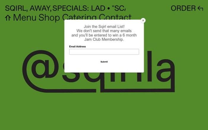Sqirlla website preview