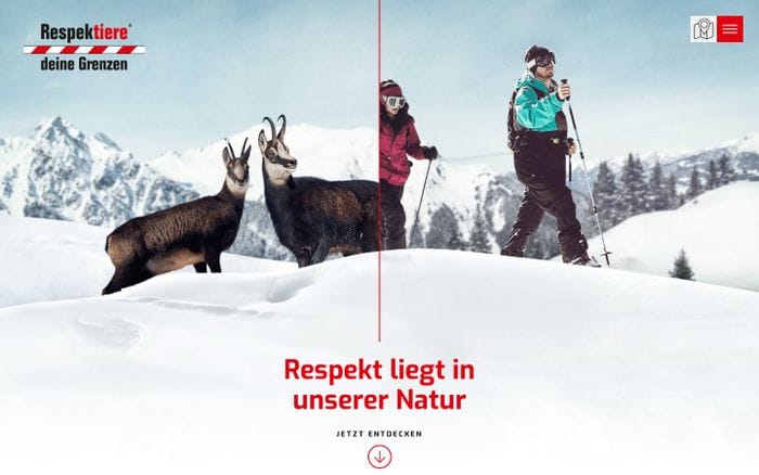 Respektiere deine Grenzen | Naturschutz Vorarlberg website preview