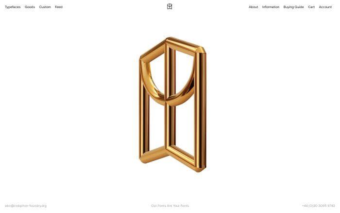 Colophon Foundry website preview