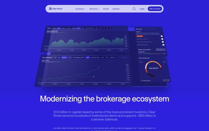 Clear Street website preview