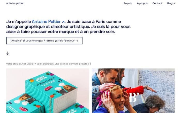 Antoine Peltier website preview