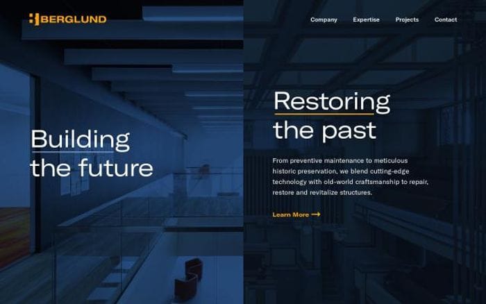 Berglundco website preview