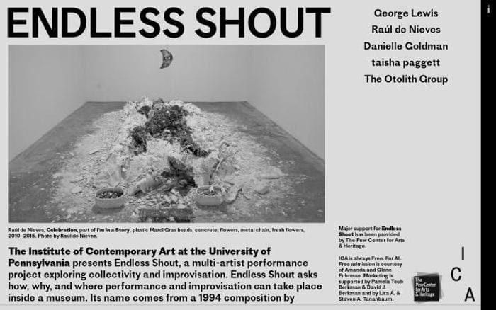 Endlessshout website preview