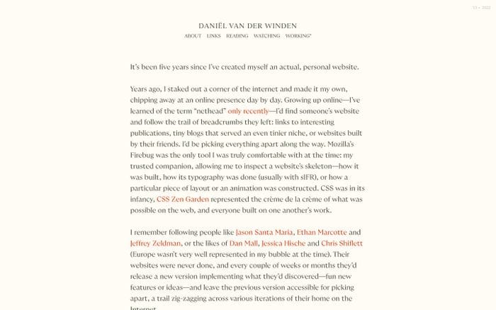 Daniël van der Winden website preview