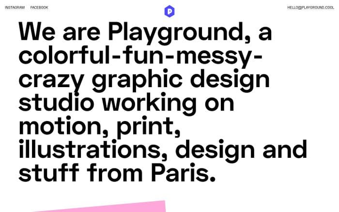 Playground Paris website preview