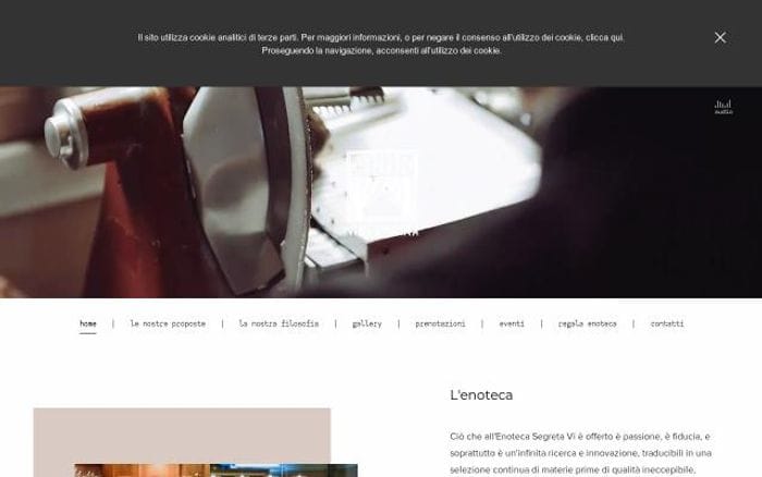Enotecasegreta website preview