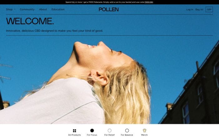 Pollen website preview