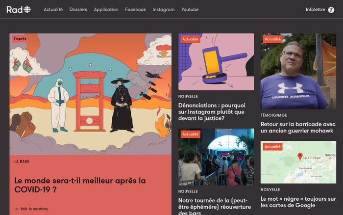 Rad website preview