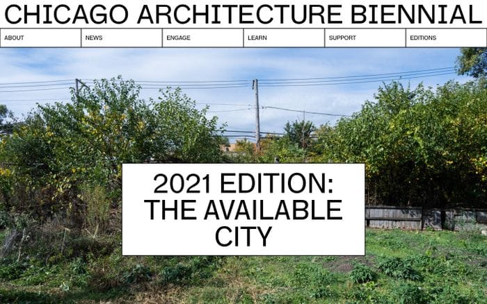 Chicago Architecture Biennial website preview