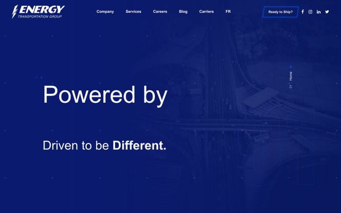 Energy Transportation Group | Driven to be Different. website preview