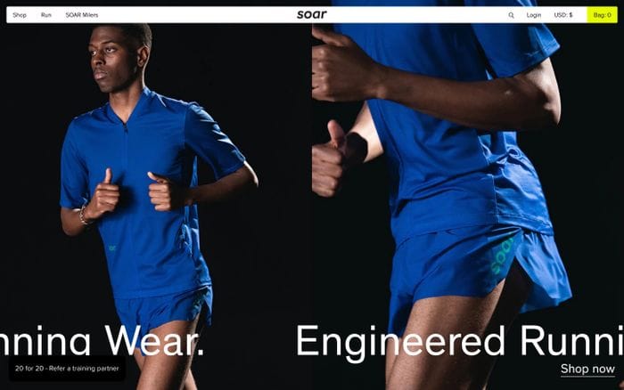 SOAR Running website preview