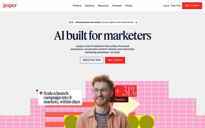 Jasper website preview