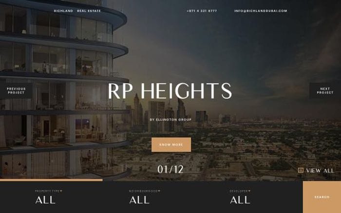 Richlanddubai website preview