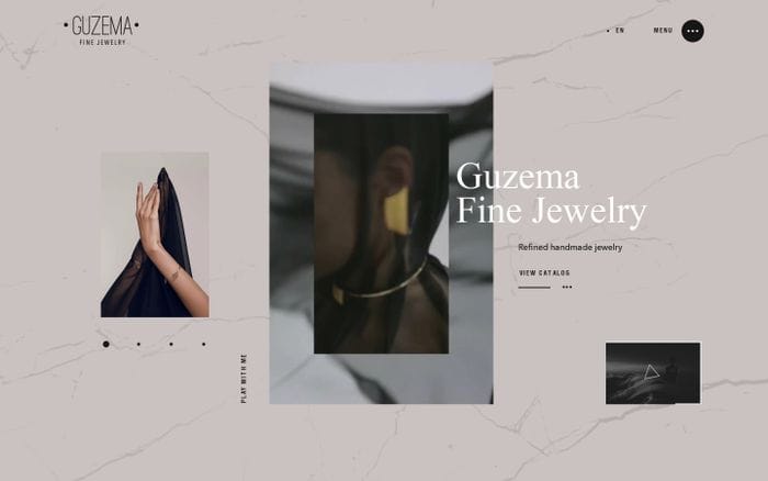 Guzema Fine Jewelry website preview