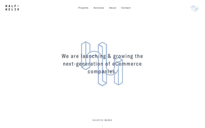 Half-helix website preview