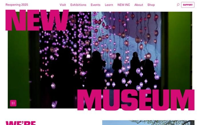 New Museum website preview