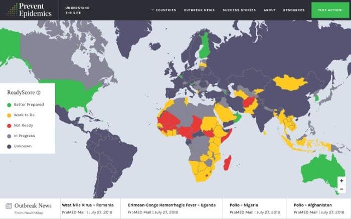 Preventepidemics website preview
