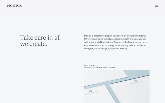 Monica Greenwald website preview