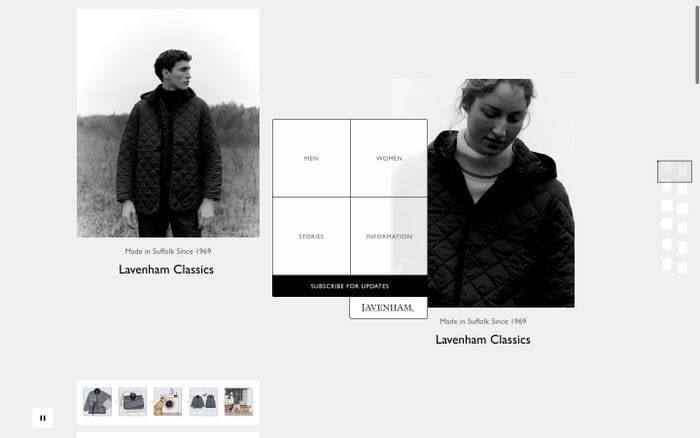 Lavenham Jackets website preview
