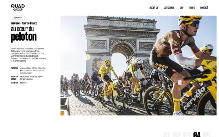 Quad website preview