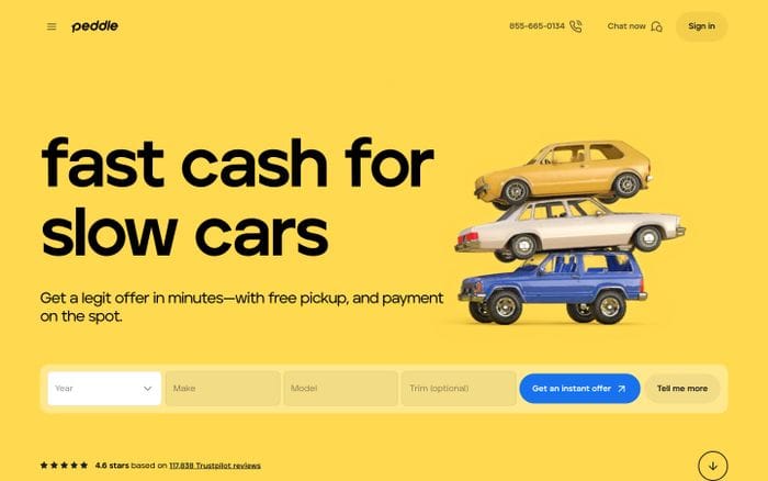 Peddle website preview