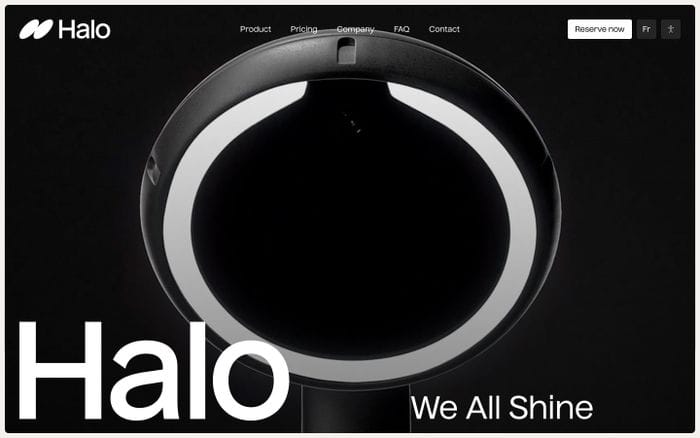 Halo website preview
