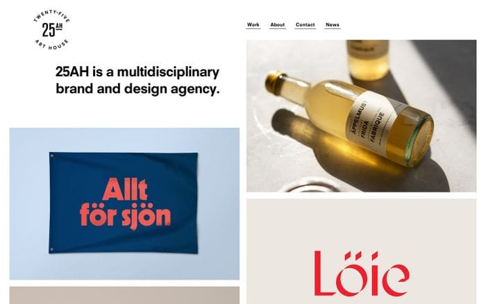 25AH | Twenty-Five Art House website preview