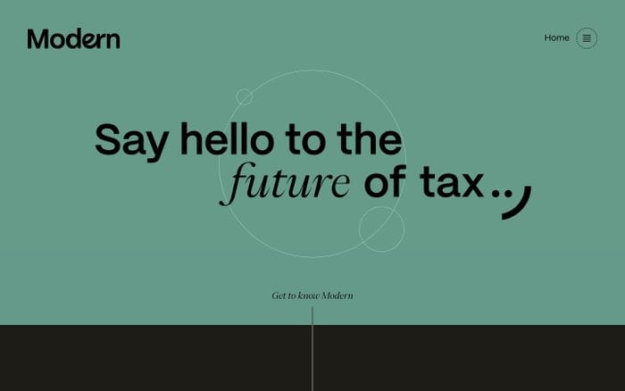 Modern website preview