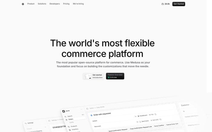 Medusa website preview