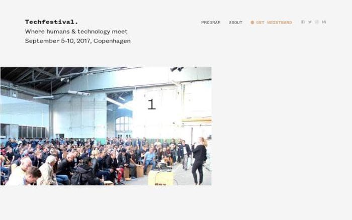 Techfestival website preview