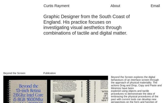 Curtisrayment website preview