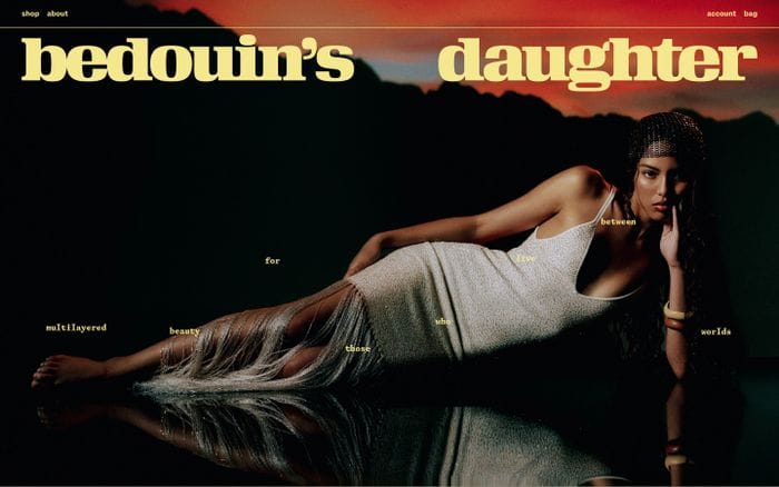 Bedouins Daughter website preview