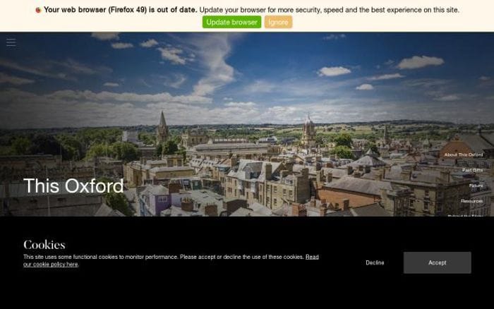 Thisoxford website preview