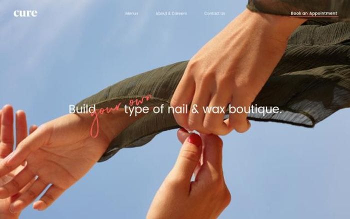 Curenails website preview